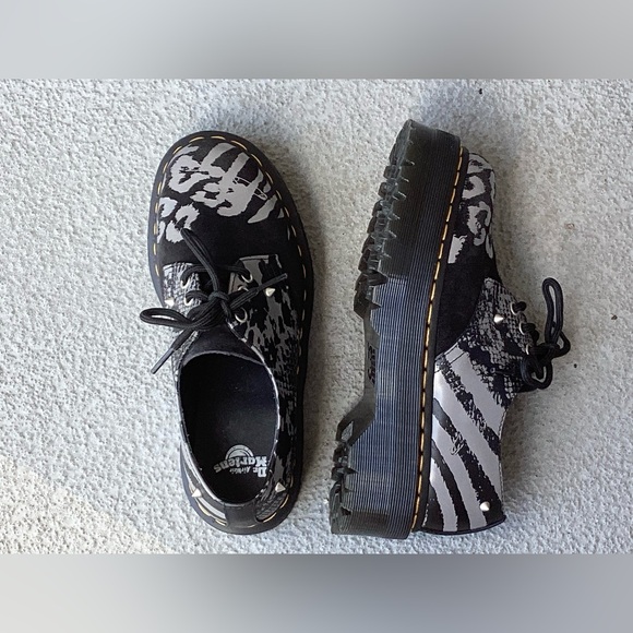 Dr Martens leopard spike leather platform shoes - Picture 7 of 11